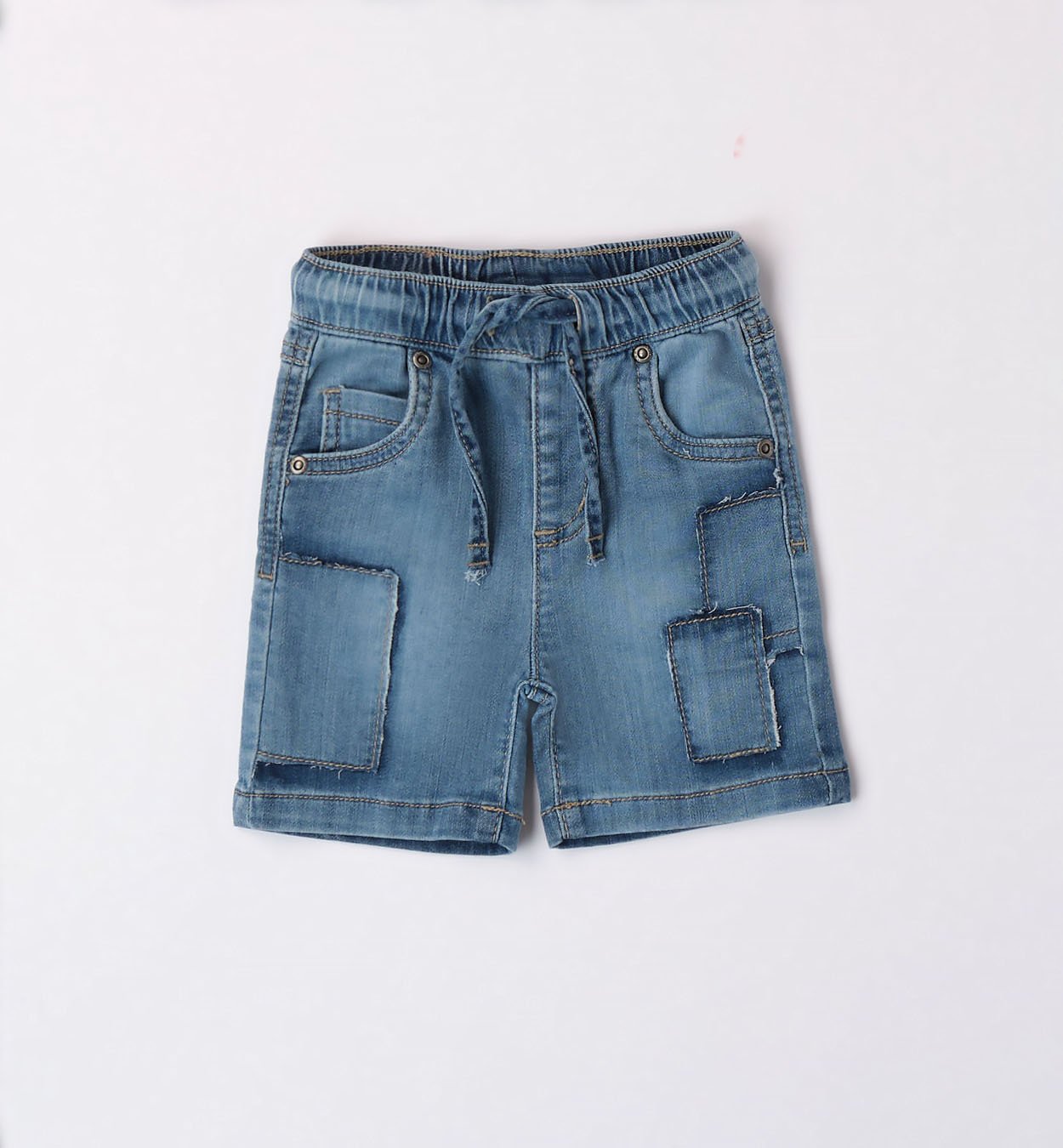 iDO – Pantalone corto jeans bambino con coulisse