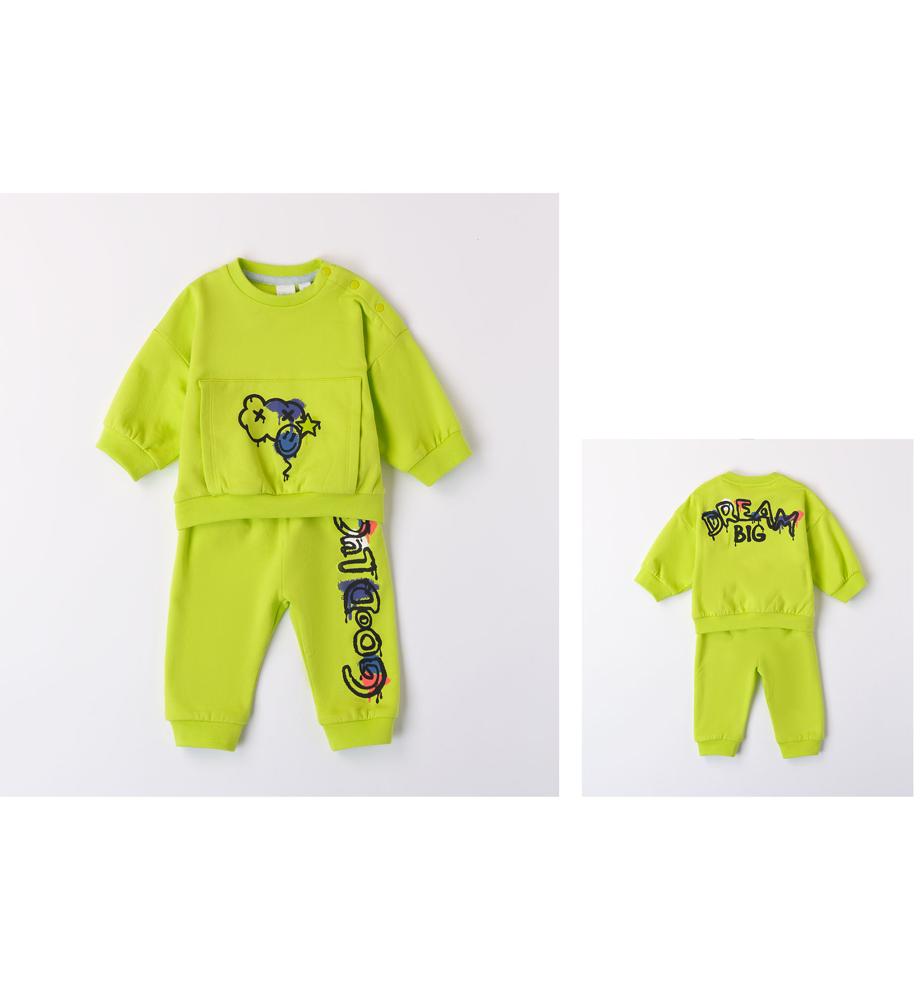 iDO – Tuta baby maschio in felpa