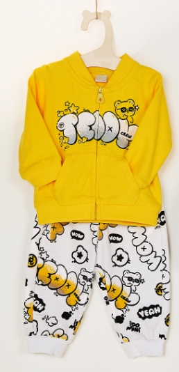 iDO – Tuta baby maschio in felpa garzata primaverile