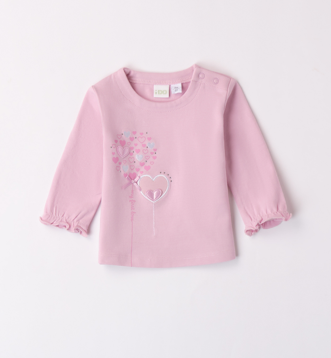 iDO – T-shirt cotone baby femmina manica lunga