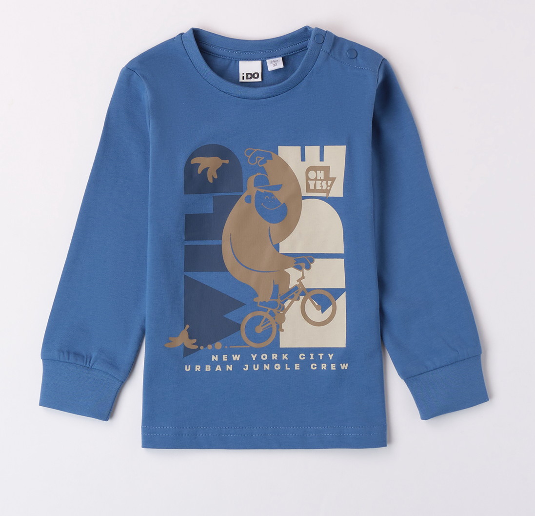 iDO – T-shirt bimbo cotone manica lunga