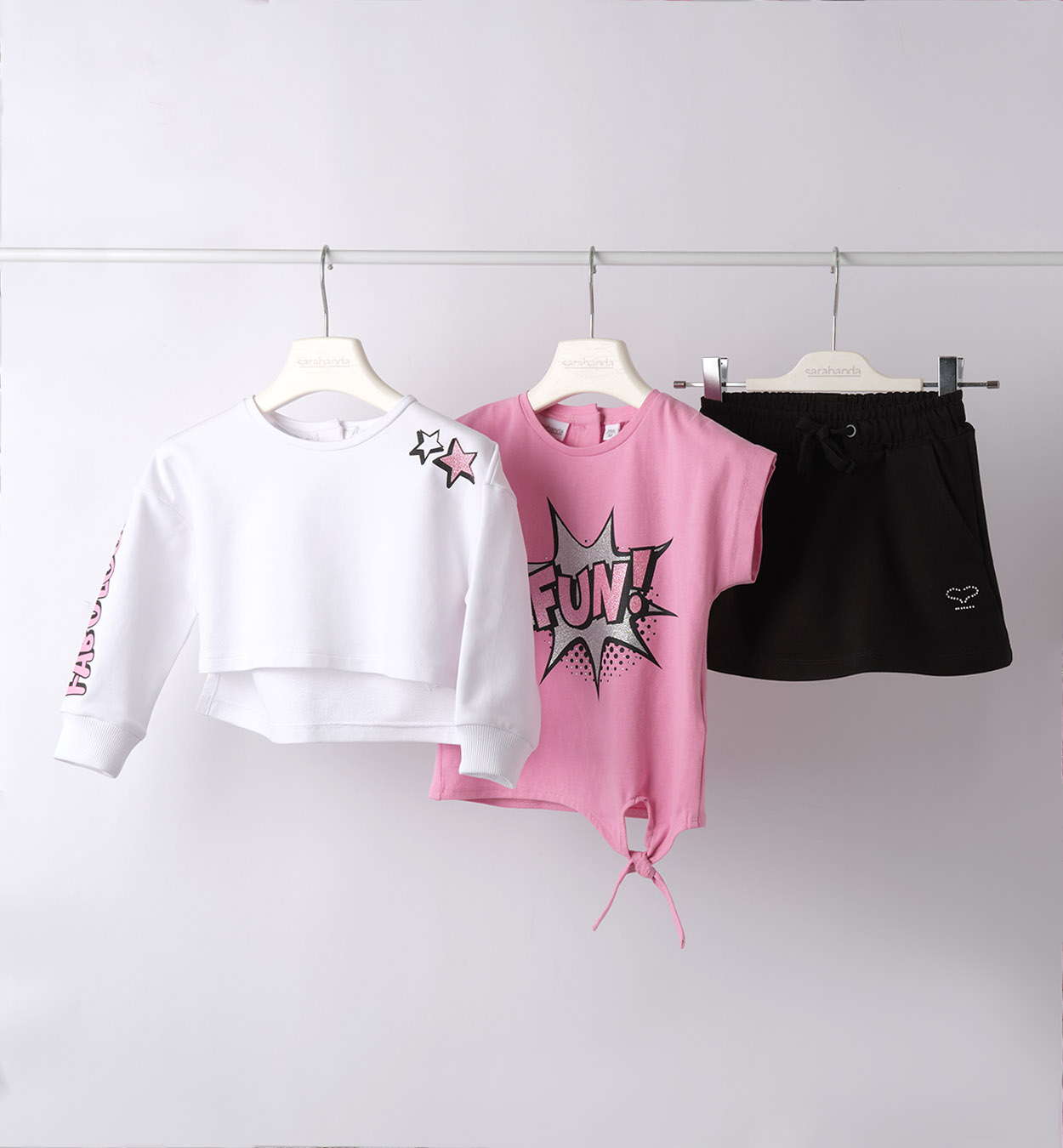 Sarabanda – Completo bimba primaverile in felpa garzata leggera