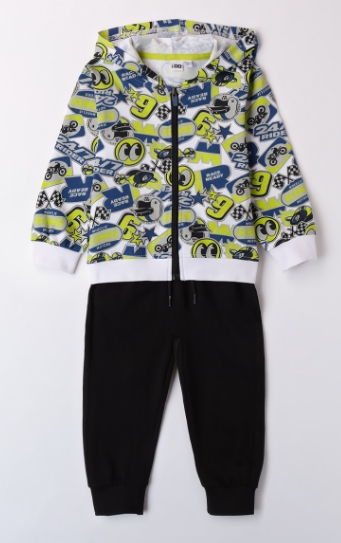 Ido – Tuta bimbo primaverile in felpa garzata leggera