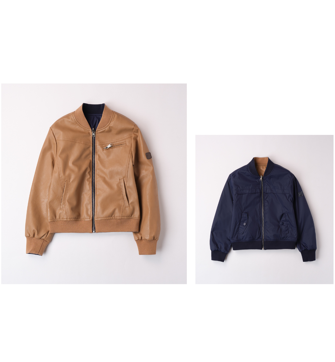 Sarabanda – Giubbotto ragazzino reversibile in ecopelle e nylon