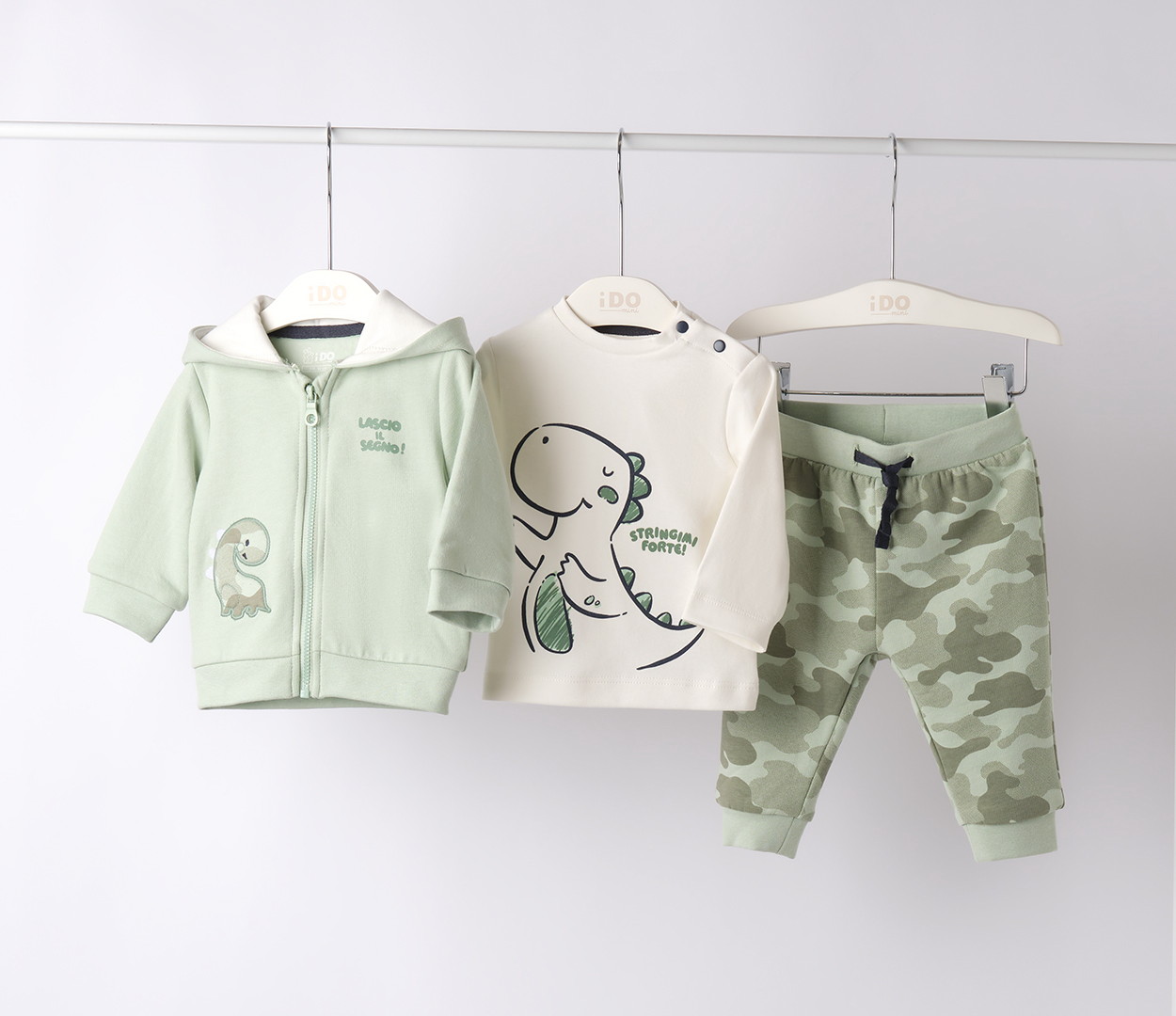 iDO – Tuta baby maschio 3 pezzi in felpa