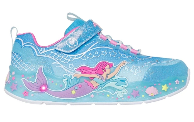 Skechers – Sneaker bimba con velcro modello “Mermaid Dreams” con luci