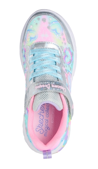 Skechers – Sneaker bimba con velcro modello “Unicorn Dreams” con luci - immagine 4