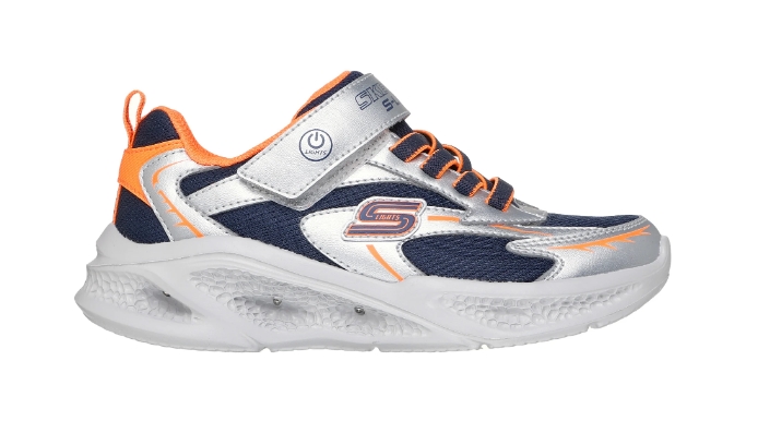 Skechers – Sneaker bimbo/ragazzino con velcro modello “Meteor lights”