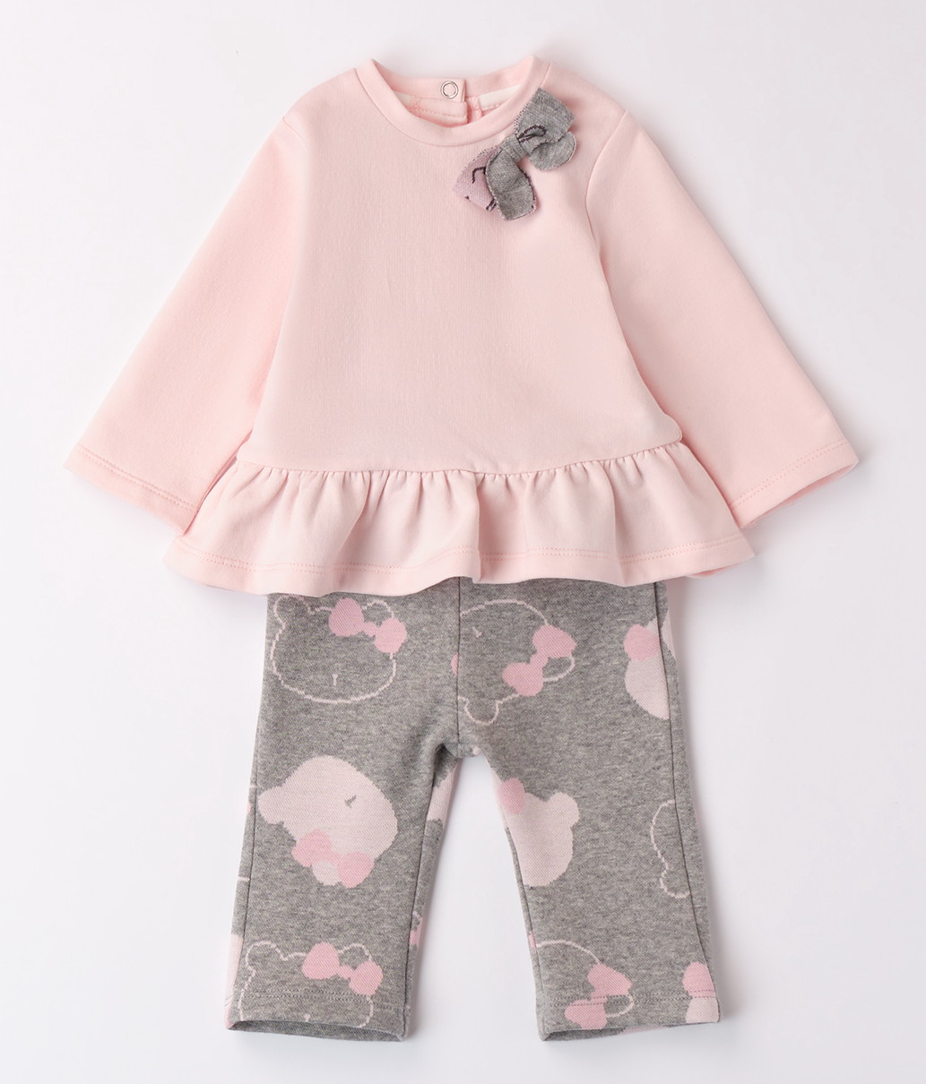 Minibanda – Completo baby femmina in felpa stretch