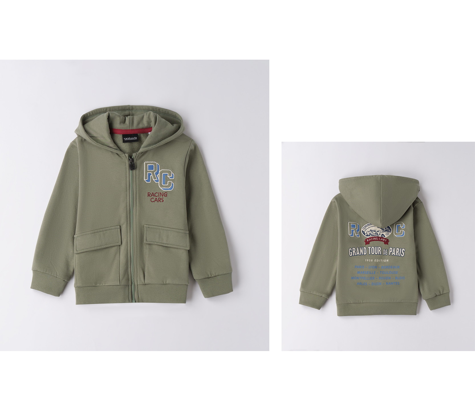 Sarabanda – Felpa bimbo con zip e cappuccio