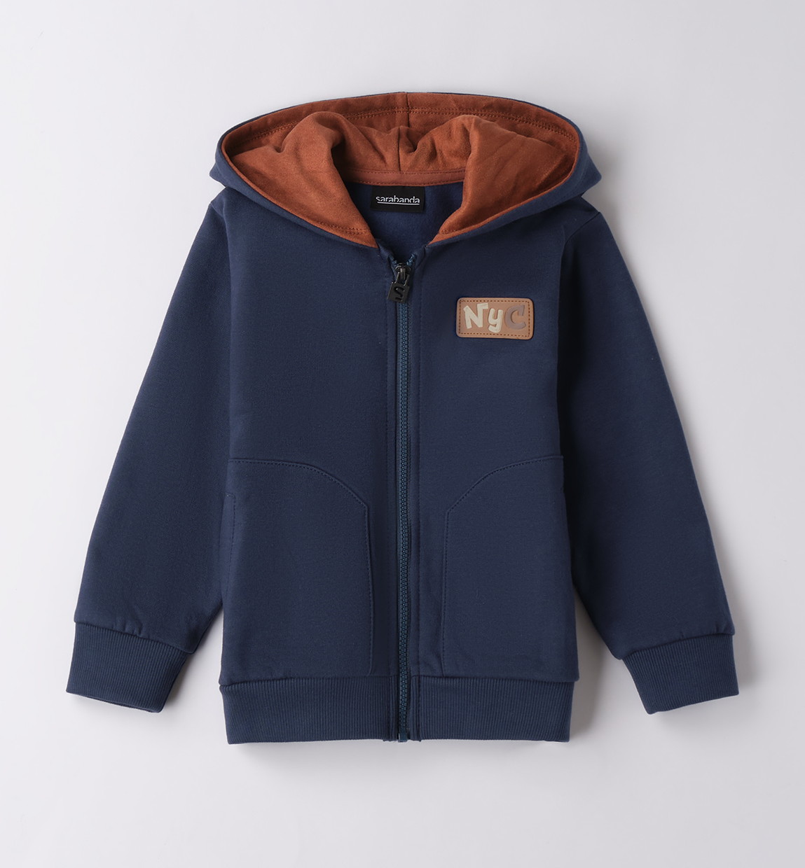 Sarabanda – Felpa bimbo con zip e cappuccio