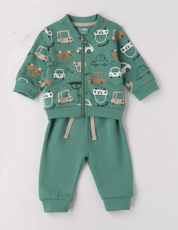 iDO – Tuta baby maschio in felpa garzata leggera