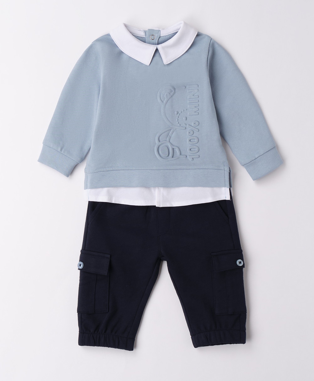 iDO – Completo baby maschio in felpa garzata leggera