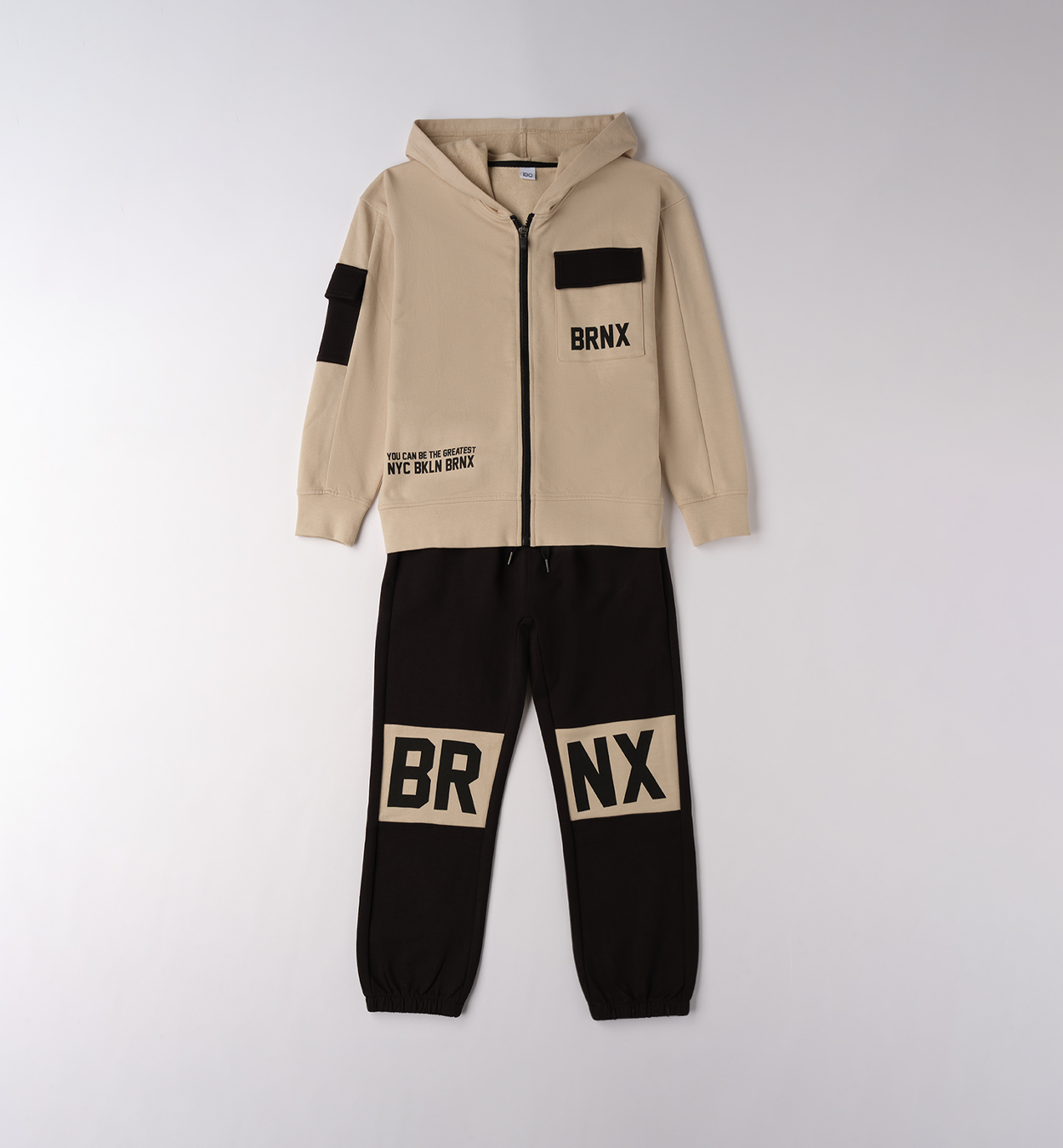 iDO – Tuta ragazzino primaverile in felpa garzata leggera