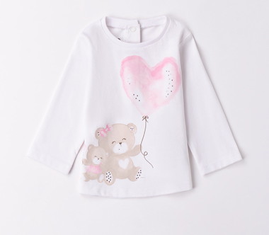 iDO &ndash; T-shirt cotone baby femmina manica lunga