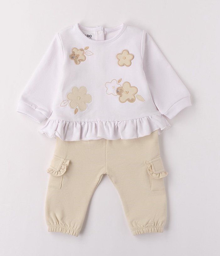 iDO – Tuta baby femmina in felpa garzata leggera