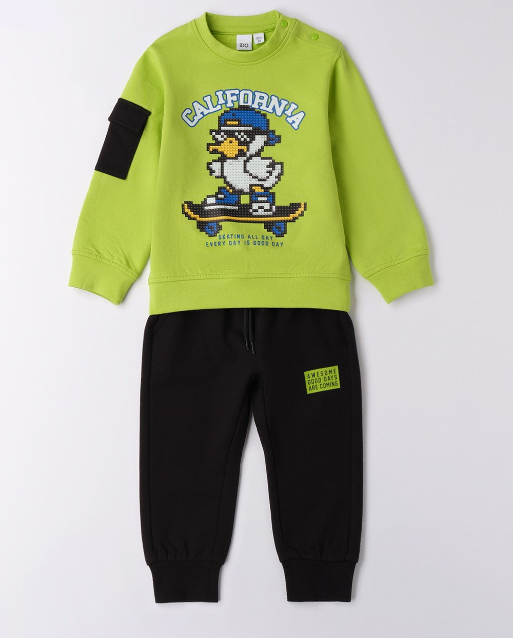 iDO – Tuta bimbo primaverile in felpa garzata leggera