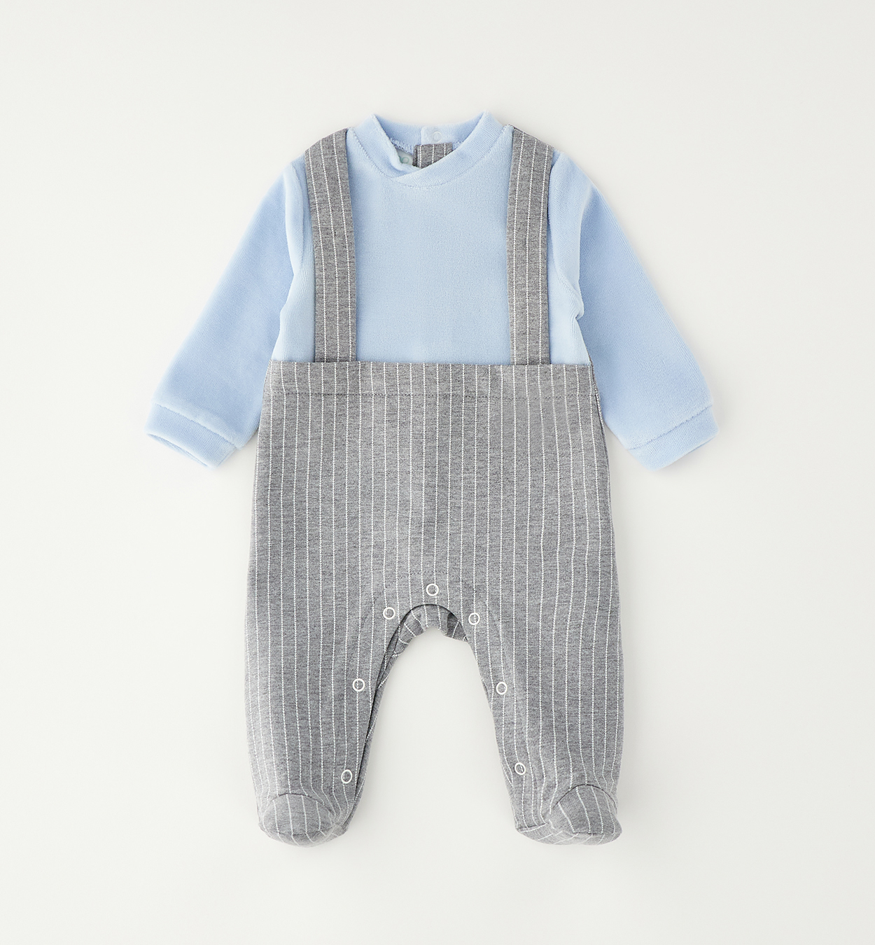 iDO – Tutina neonato in ciniglia e felpina