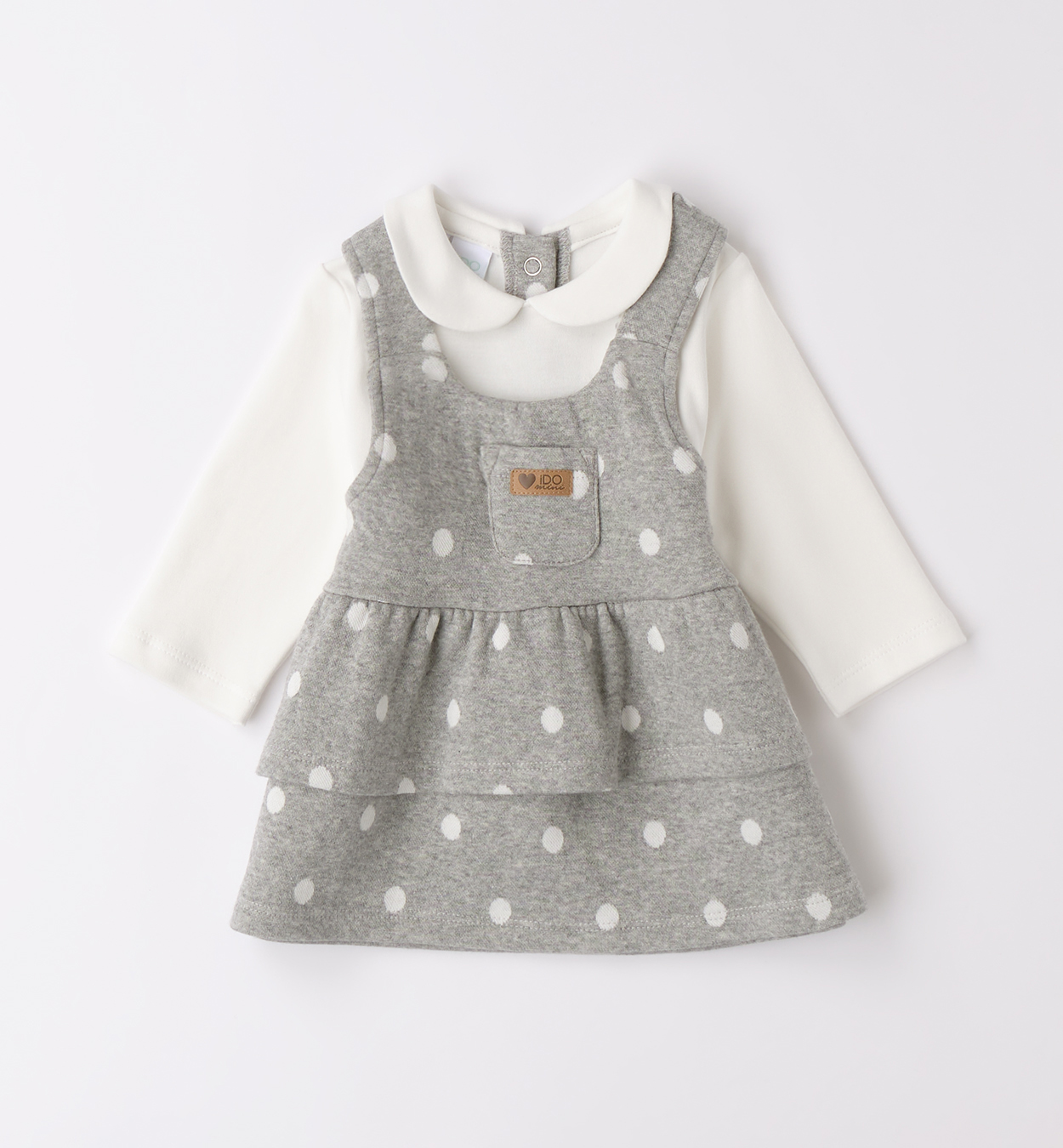 iDO – Scamiciata baby femmina felpa con t-shirt