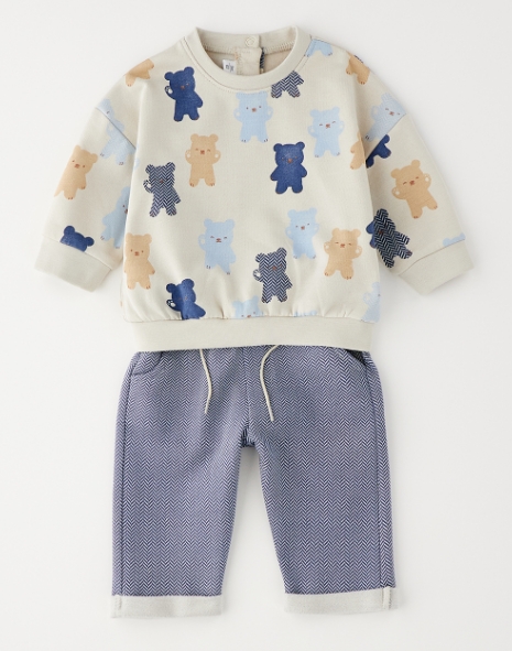 Minibanda – Completo baby maschio in felpa