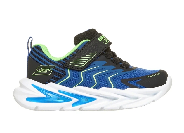 Skechers &ndash; Sneaker baby con velcro modello &ldquo;Flex-glow ultra prism pacer&rdquo; con luci