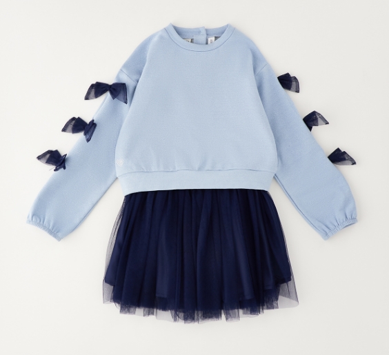 Sarabanda – Completo bimba in felpa lurex e tulle