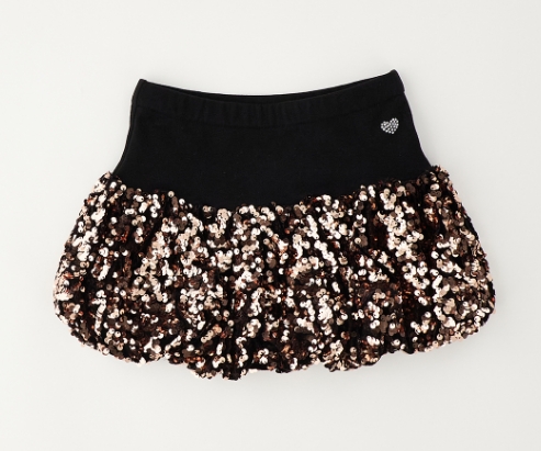 Sarabanda – Gonna bimba in tessuto e paillettes